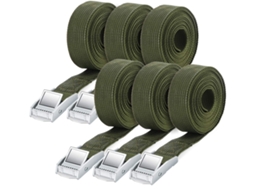 Cintas De Amarração 6 Peças 2,5 Cm X 2,5 M 250 Kg Para Bagagem Equipamento De Camping Veículo