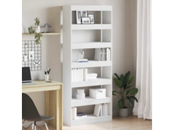 Vidaxl Gabinete De Livros 6 Níveis 80 X 30 X 198 Cm Branco
