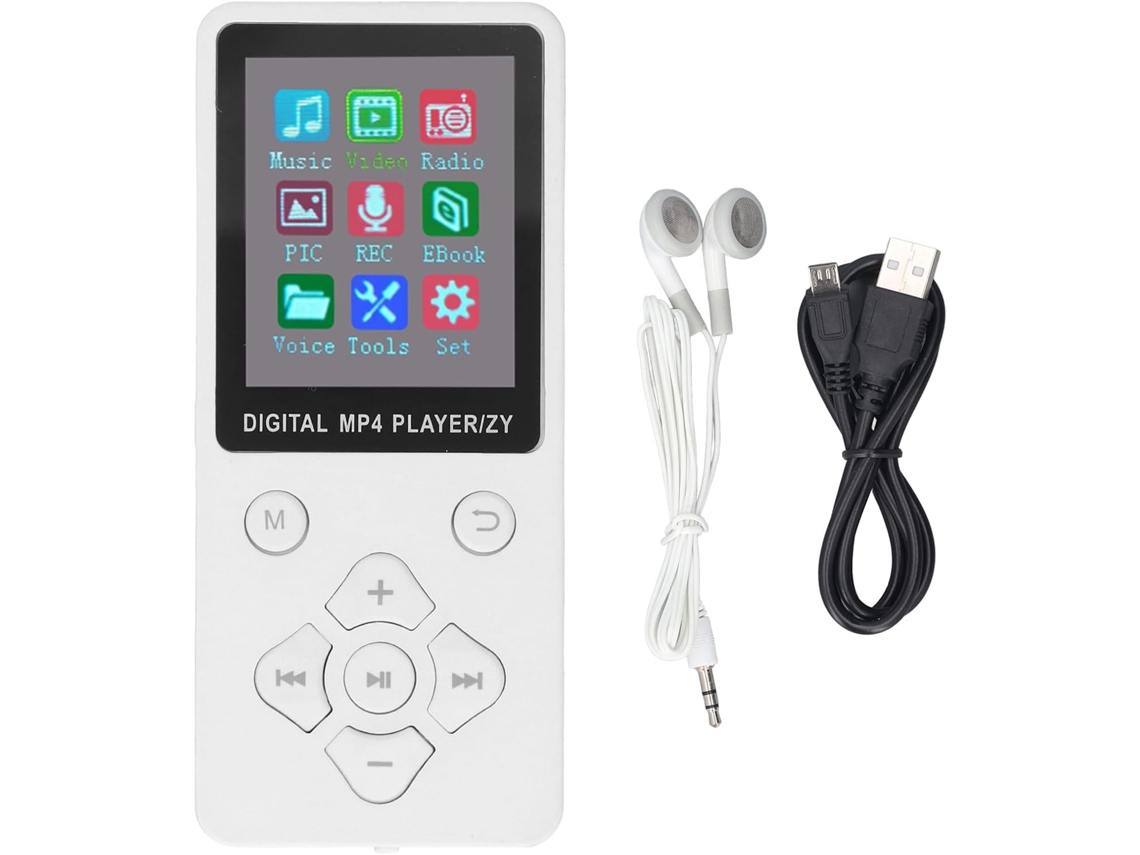 Reprodutor de MP3/MP4 de 128 GB, tela esportiva portátil de 128 GB, tela colorida Super 1 de 5 polegadas, vídeo de 8 polegadas com Hi-Fi para ambientes internos.