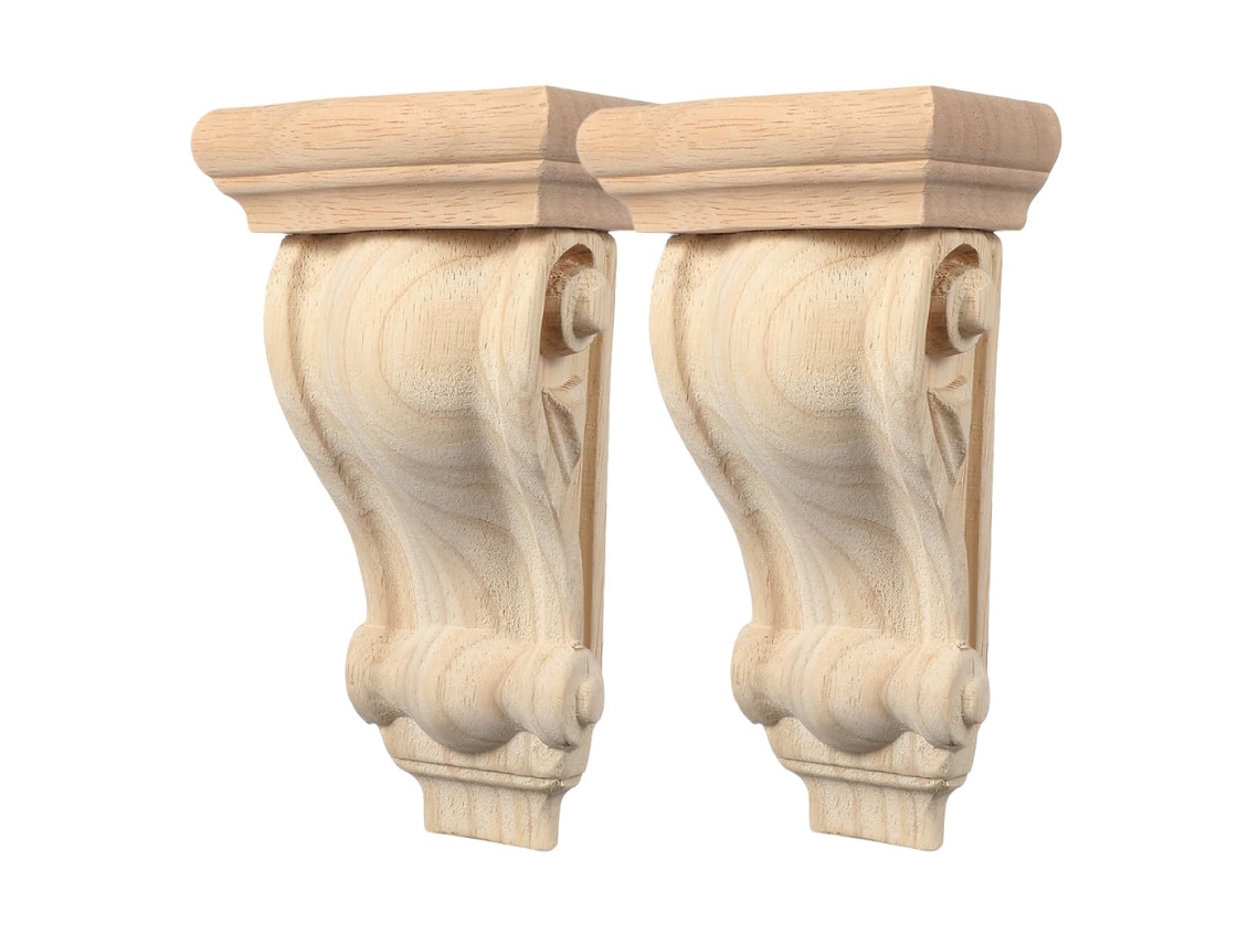 Conjunto De 2 Mesas De Console Em Madeira Maciça Entalhada À Mão, Estilo Europeu Elegante.