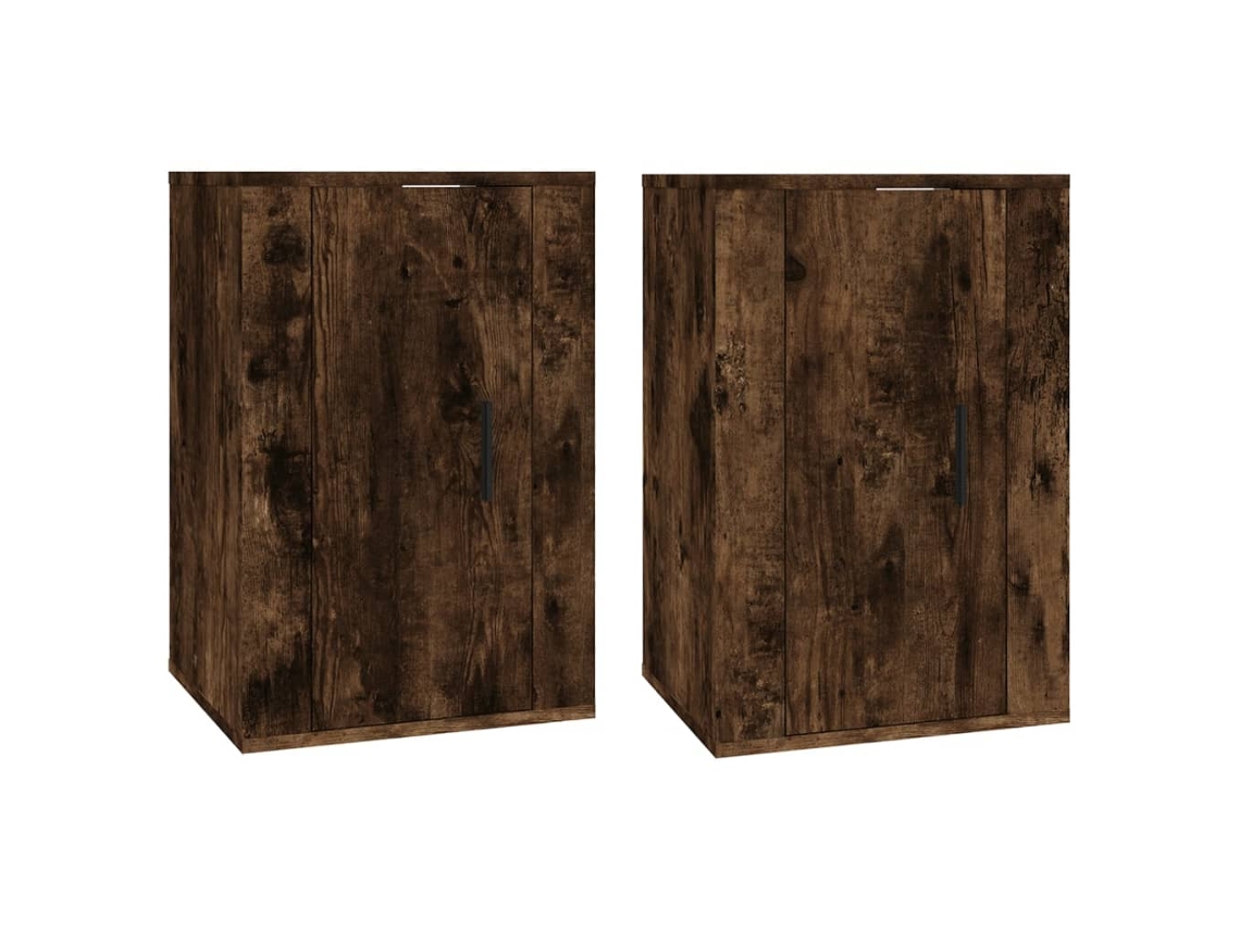 Wall-mounted Tv Cabinet Set, Wall-mounted Tv Cabinet Sets Vidaxl Marrom Madeira Processada (40 X 34.5 X 60 Cm)