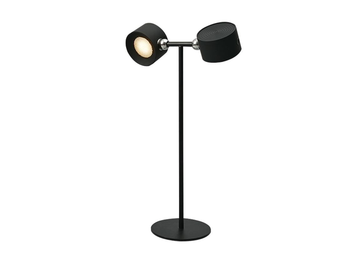 Lâmpada de Mesa com Dois Cabeçotes Recarregável 360° S/MARCA