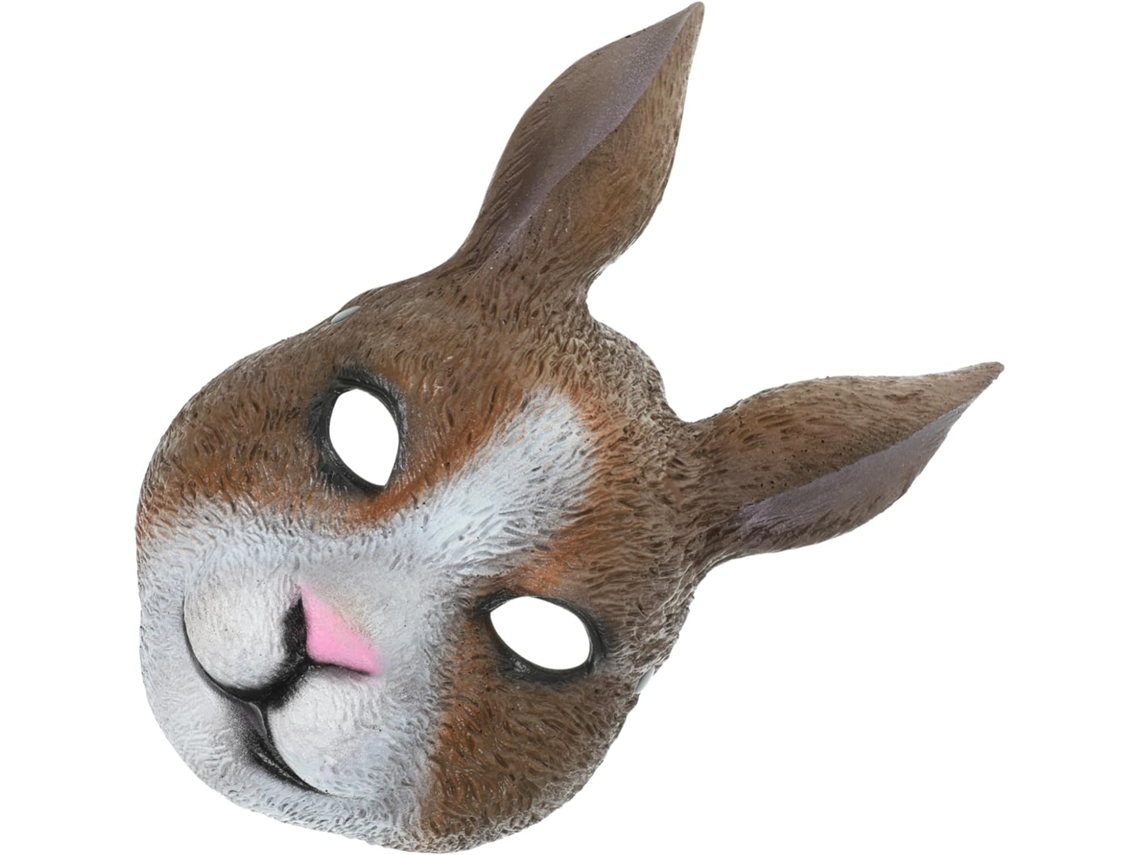 Máscara De Coelho Portátil Para Halloween, Acessório De Cosplay, Máscara De Pegadinha Em Couro Pu, Original Para Festas E