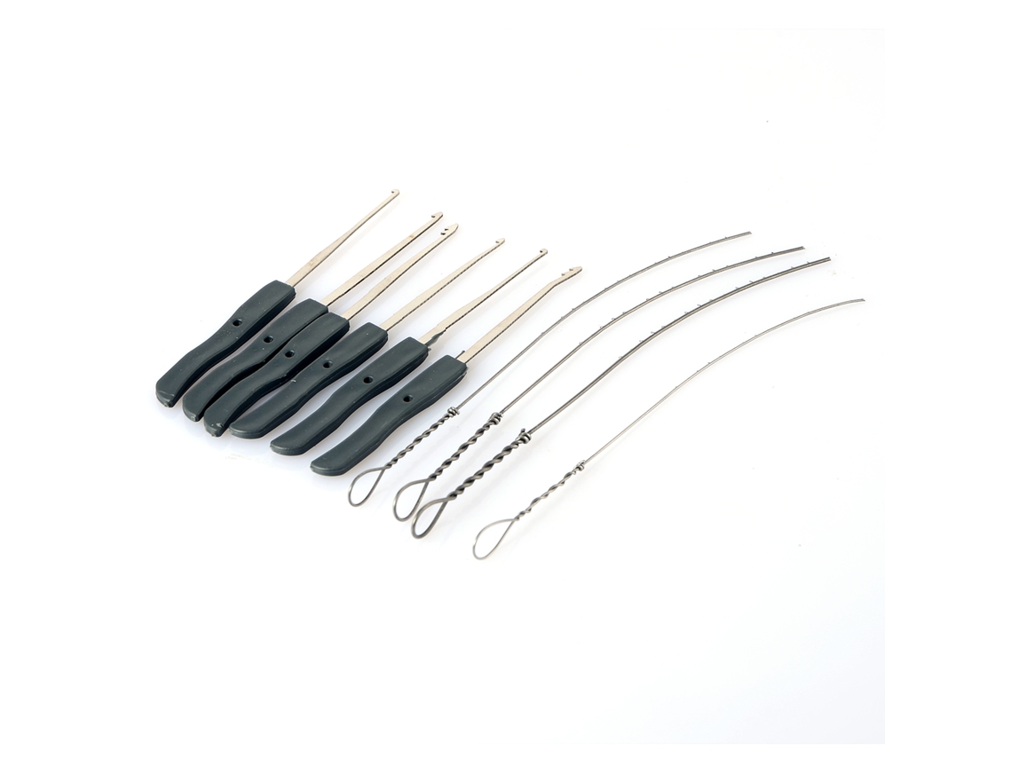 Kit Extrator De Trava De Gancho Para Remoção De Agulha Quebrada (kit Multiespecífico, Preto Durável)
