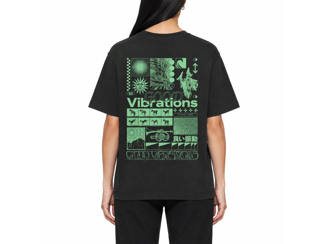 Rockinstone Good Vibrations Druckwelle Design Camiseta estilo exclusivo de designer