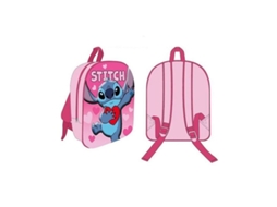 DISNEY MOCHILA PRÉ-ESCOLAR 3D LILO & STITCH ROSA 30 CM