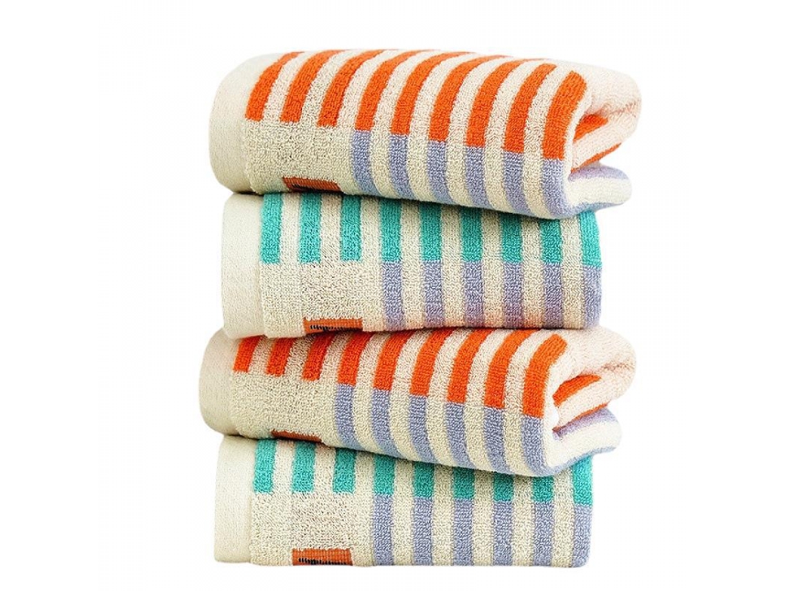 Conjunto De 4 Toalhas De Banho 100% Algodão, Secagem Rápida, Superabsorventes, Leves, Macias E Multicoloridas, 33, 8 X 73, 7 Cm(13, 3 X 29 Polegadas)