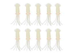 10 Iscas de Lula Glowing 12cm Silicone Duráveis