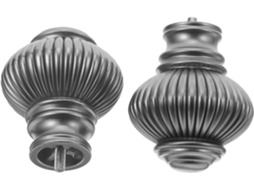 Conjunto De 2 Ponteiras Decorativas Para Varão De Cortina, Em Plástico Moderno E Resistente À Umidad Gokoco