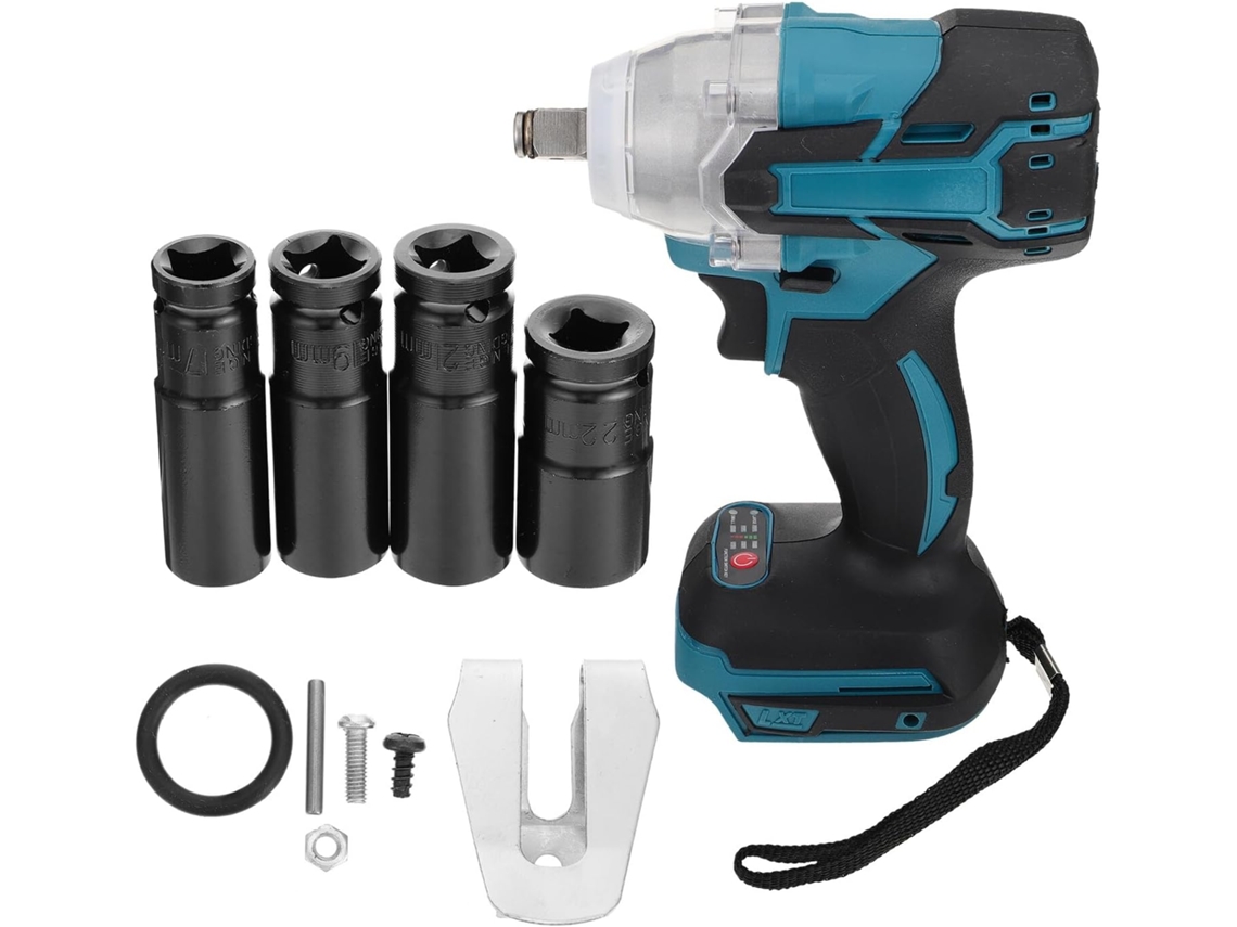 Chave De Impacto Elétrica Com Fio, Sem Escovas, Recarregável, Compatível Com Baterias De 18v E 21v, Torque Potente.