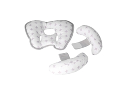 Mali travesseiro para Bebê Ajustável Transpiravel Suave Design Único Suporte Cabeça Branco Plus