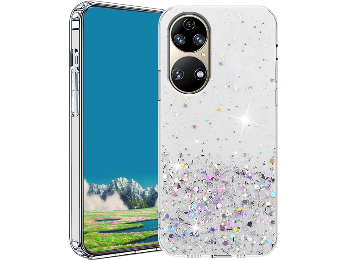 Capa Amortecedor para Huawei Huawei P50 HONGWE. Silicone Textura Macia Anti-Choque Transparente