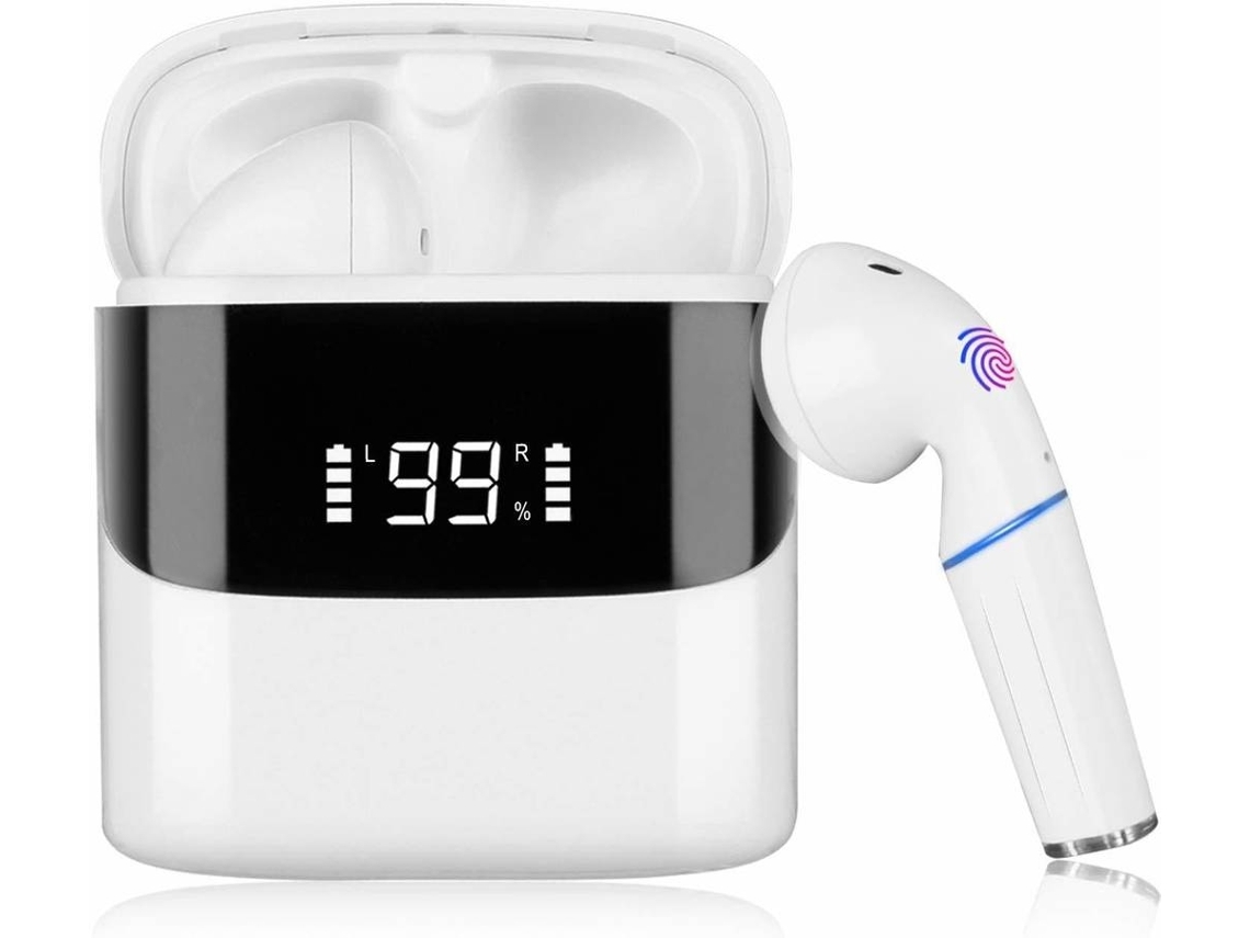 Auriculares Bluetooth True Wireless ENKERS 5.0 com Controle de Toque com Microfone Rgb Lights Usb C B