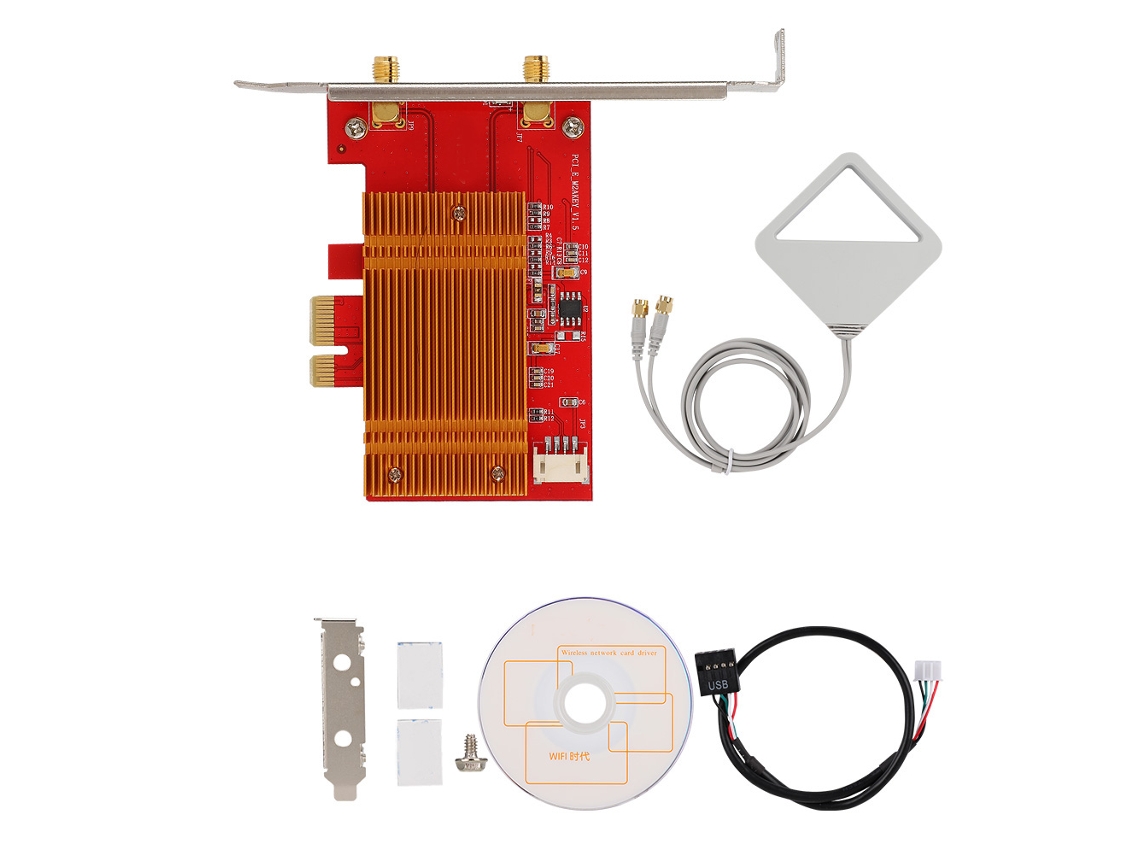 Para Placa De Rede Desktop Pci-e Bluetooth Sem Fio De Duas Bandas Intel 9260ac