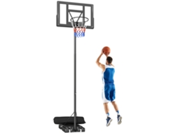 Cesta de Basquete Portátil Ajustável 1,3 a 3m E-TOWN