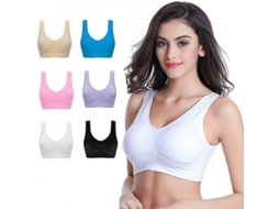 2026-6 Pack Brassière Esportiva Sem Costuras Invisível Respirável Para Yoga Corrida Tamanho M-xxxl L