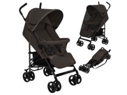 Carrinho de Passeio de Bebé LIONELO Elia Compacto 6 36 Meses Leve Encosto Regulável Suspensão Castanho