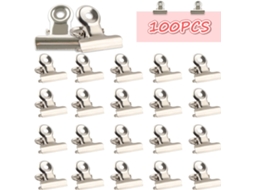Clipes De Papel Pequenos Em Formato Bulldog, Mini Prendedores De Roupa Metal, Pacote Com 100 Unidades, Clipes De Papel