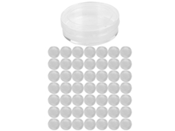 Caixa Transparente Armazenamento Peças Relógio Cilíndrica 50pcs 33mm