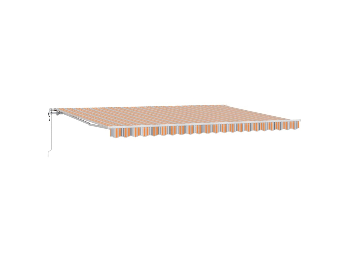 Conjunto 1 Toldo Retrátil Vidaxl Multicolorido Tecido (500 × 350 Cm)