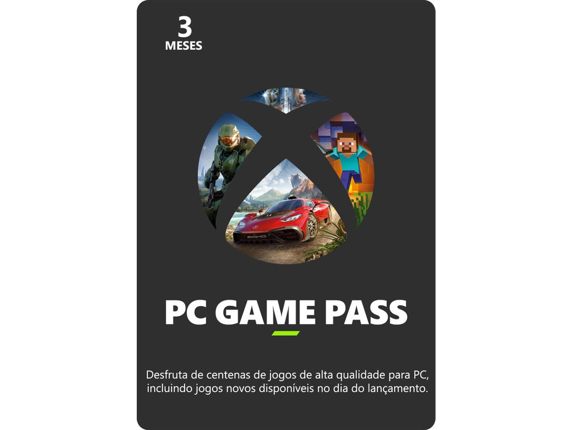 Cartão Xbox Game Pass PC 3 Meses (Formato Digital)