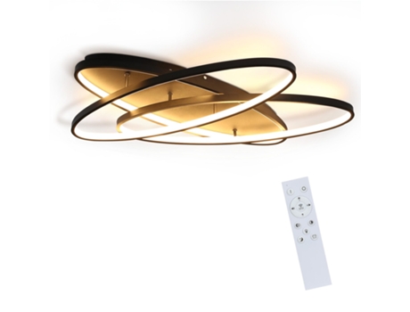 Luminária Pendente LED ZMH Sala de Estar Oval Regulável 76W Luminária Pendente Moderna Decoração de Interiores