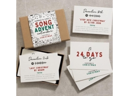 Calendário de Advento de Natal 2022 com 24 Cartões Contagem Regressiva