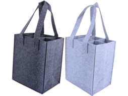 Conjunto de 2 Sacos Feltro para Armazenamento Garrafas Vinho, Bolsa Portátil com Janela CHABERLU
