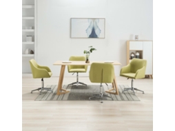 Vidaxl Cadeiras De Jantar Giratórias 4 Pcs Tecido Verde