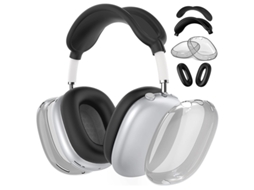 Capa Protetora De Quatro Peças Em Tpu Preto Resistente, Compatível Com Airpods Max 1a E 2a Gerações, Material Transparente Durável, Ideal...