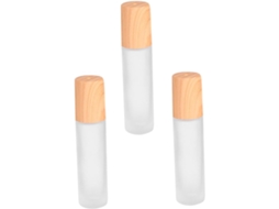 Conjunto De 3 Frascos Roll-on De Vidro Fosco, 10ml, Para Óleos Essenciais, Recarregáveis Para Viagem.