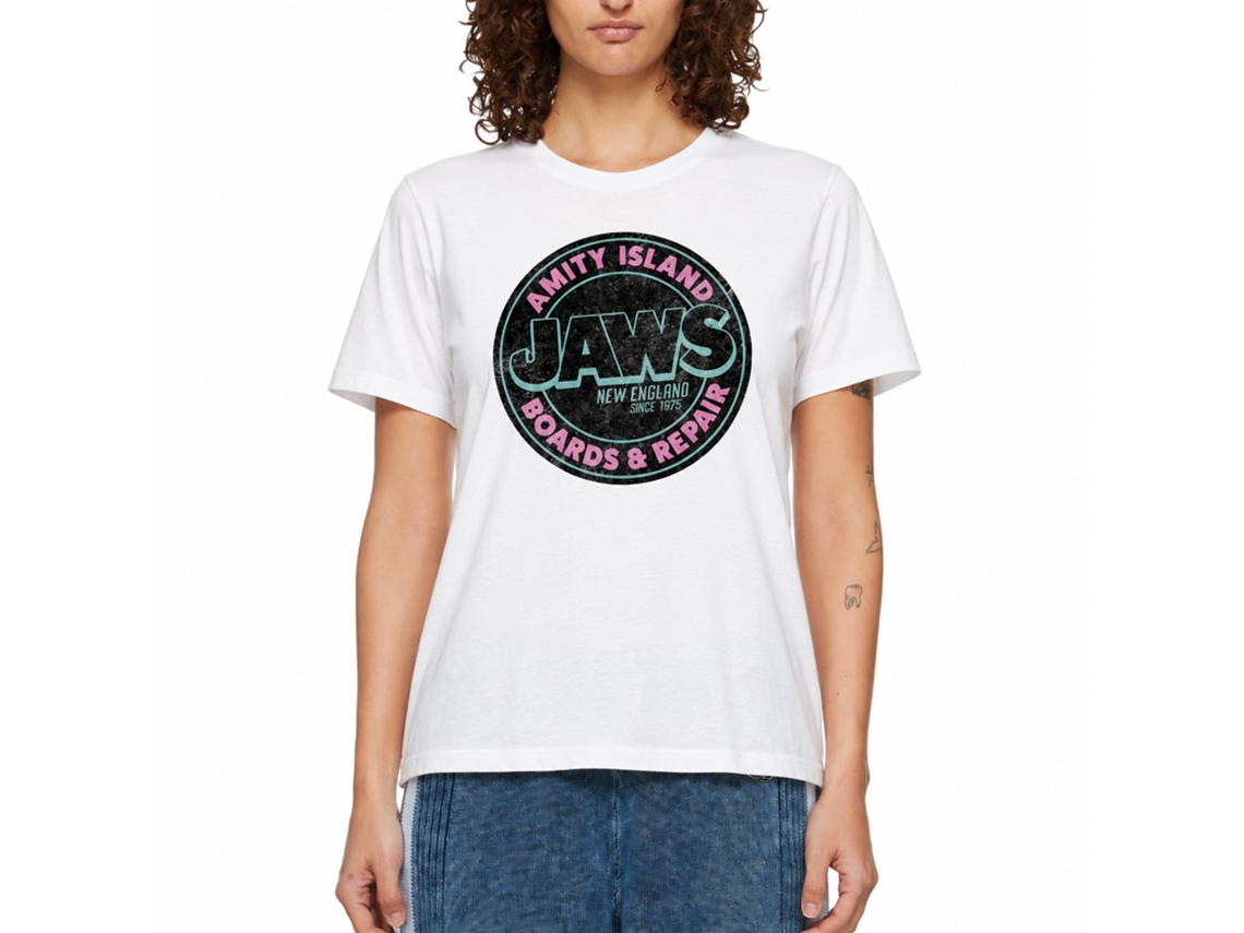 Rockinstone Jaws Movie Boards And Repair White Adult T-shirt Size:m