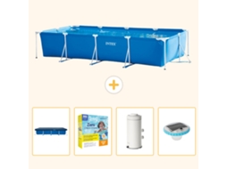 Intex Piscina Com Estrutura Retangular - 450x220x84 Cm - 5-peças S32