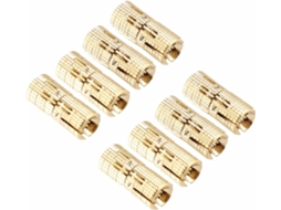 Dobradiças Cilíndricas, 8 Peças, 8mm, Latão, Com Parafusos, Ângulo De Abertura 180 Graus, Invisíveis, Para Fabricação De