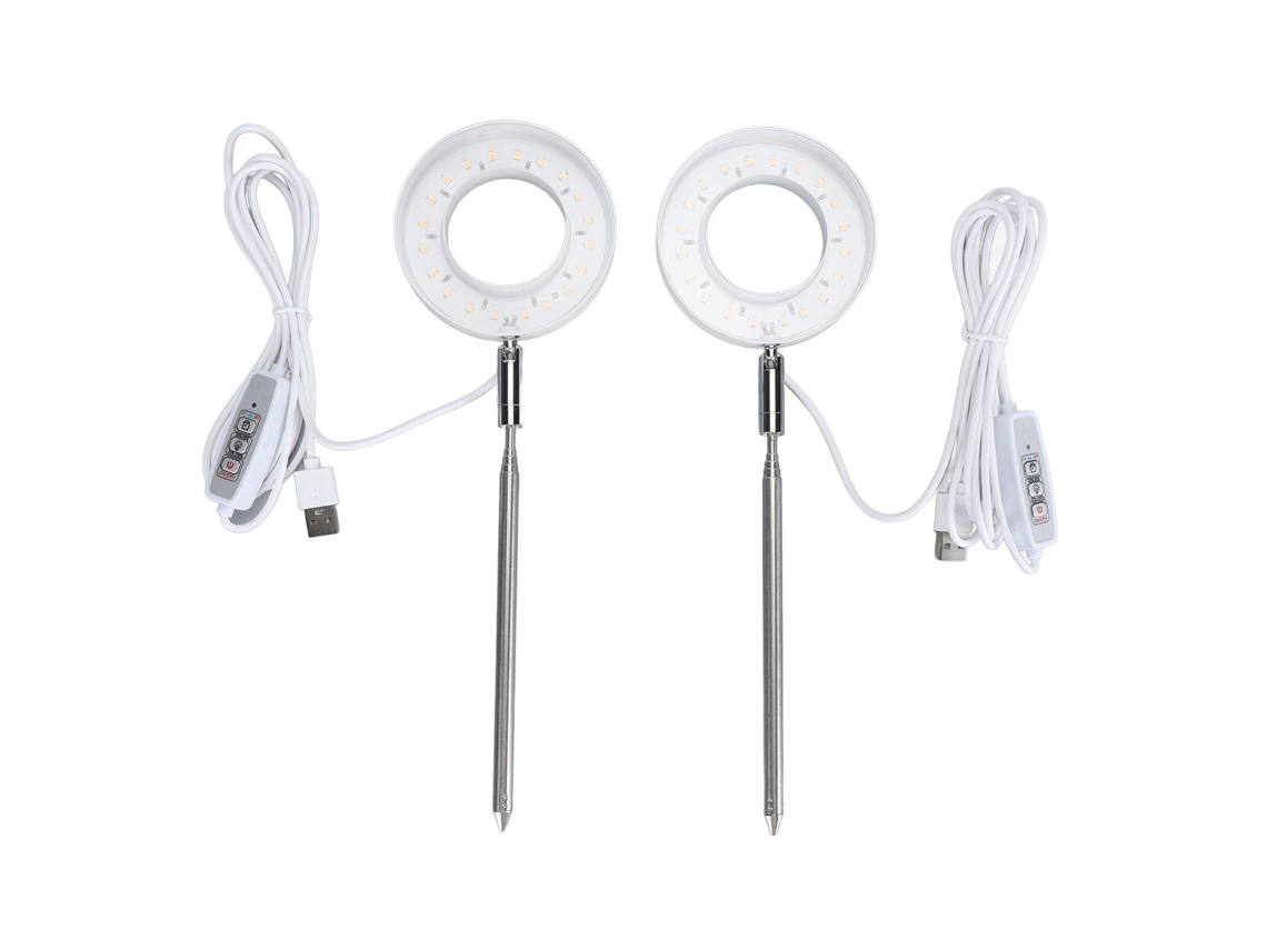 2pcs Lâmpada de Crescimento Led Espectro Completo Ajustável em Altura com Timer | S/MARCA