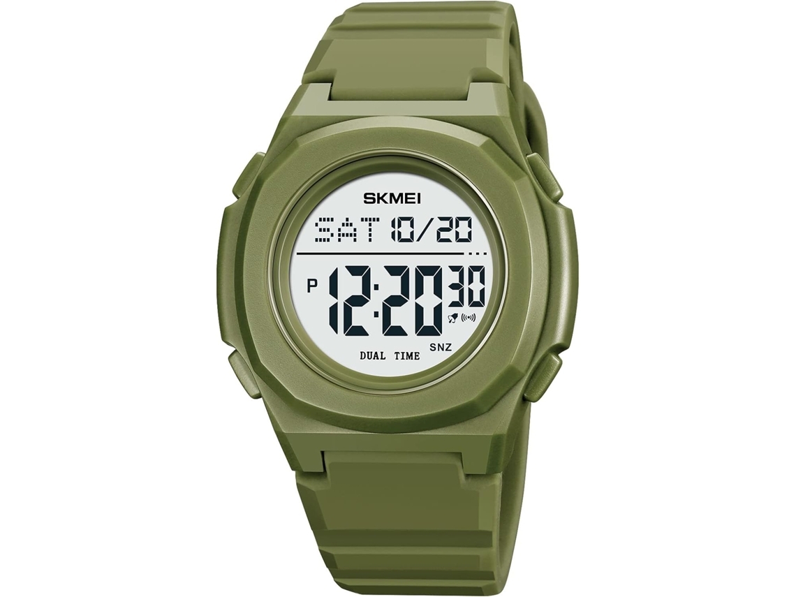 Relógio Desportivo para Homem com Bracelete de Silicone À Prova de Água com Display Brilhante