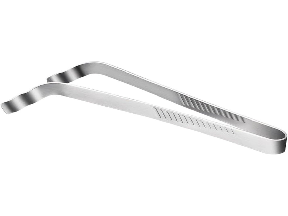 Pinça Para Churrasco De 34cm Em Aço Inoxidável Fabricada 304com Serrilhas Ideal Bifes E Massas Resistente Ao Calor Longa