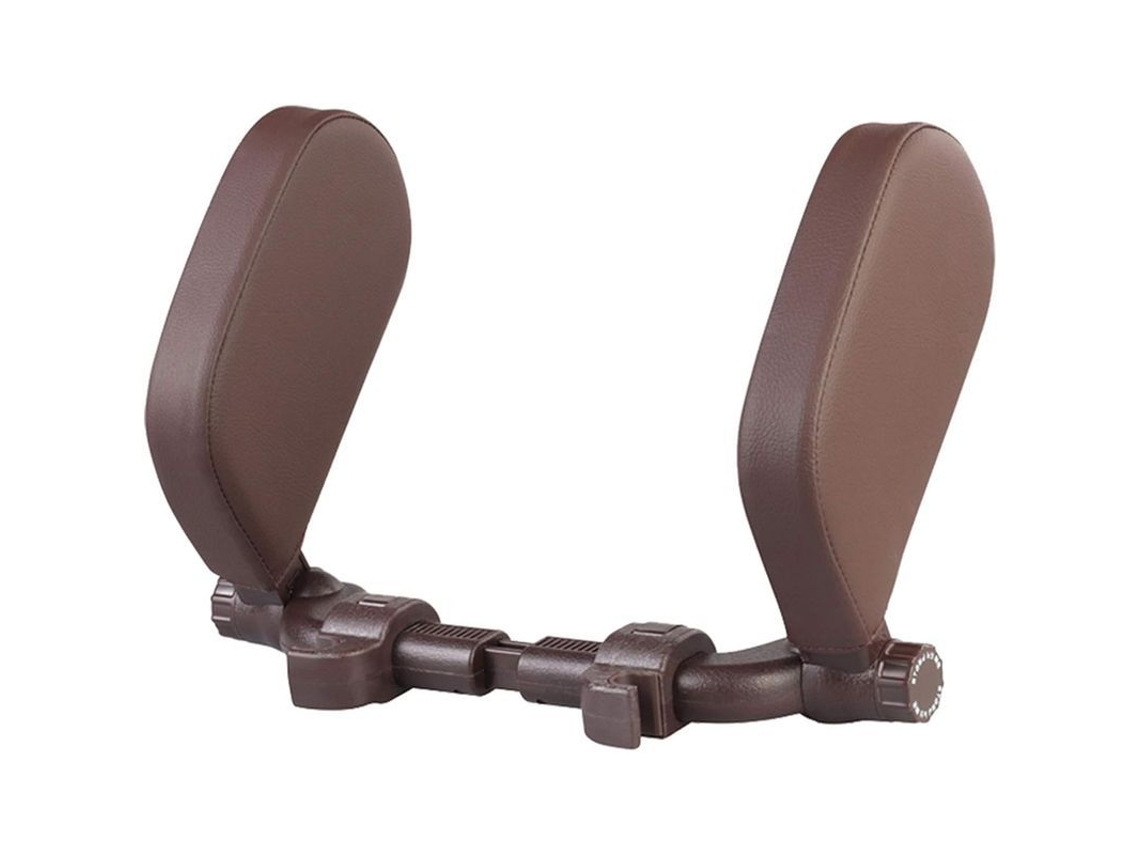 2026 cojín de Cabeza para Asiento de Coche Memory Foam Ajustable para Niños Y Pasajeros Viajes Largos Café
