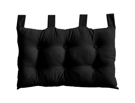 Cabeceira Panama Coussin Preta 70 x 45 cm 100% Algodão 4 Pés Botões Eminza