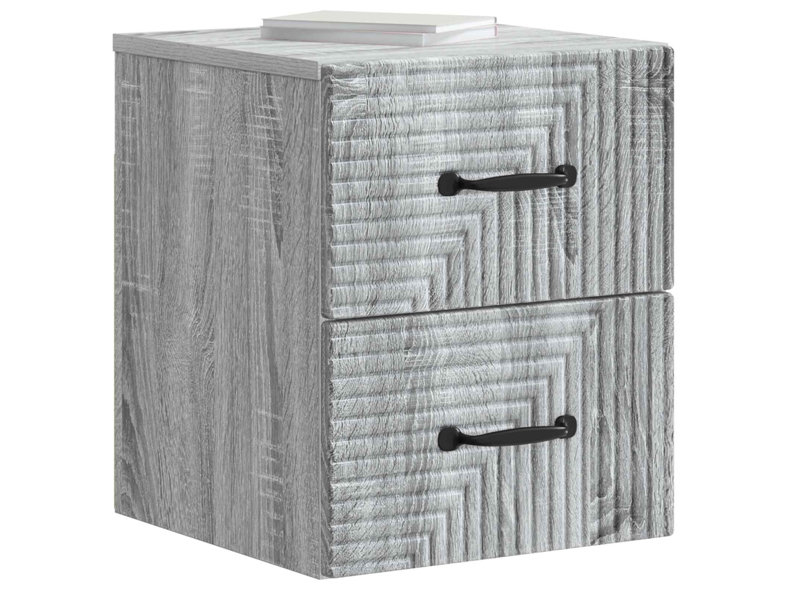 Gabinete de Canto Montado na Parede 2 Pcs Sonoma Cinzento MAISON EXCLUSIVE