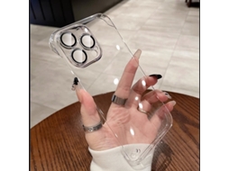 Capa Transparente Para Iphone 14 Da Apple, Sem Moldura E Com Acabamento Eletroplaqueado - Resistente A Quedas E Poeira.