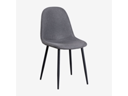 Sklum Glamm Estofada Cadeira De Jantar Poliéster     Preto                  Linho Gris Antracita                               Linho