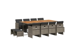 Garden Dining Set, Garden Dining Sets Vidaxl Cinzeto Rattan / Vime (n/a)