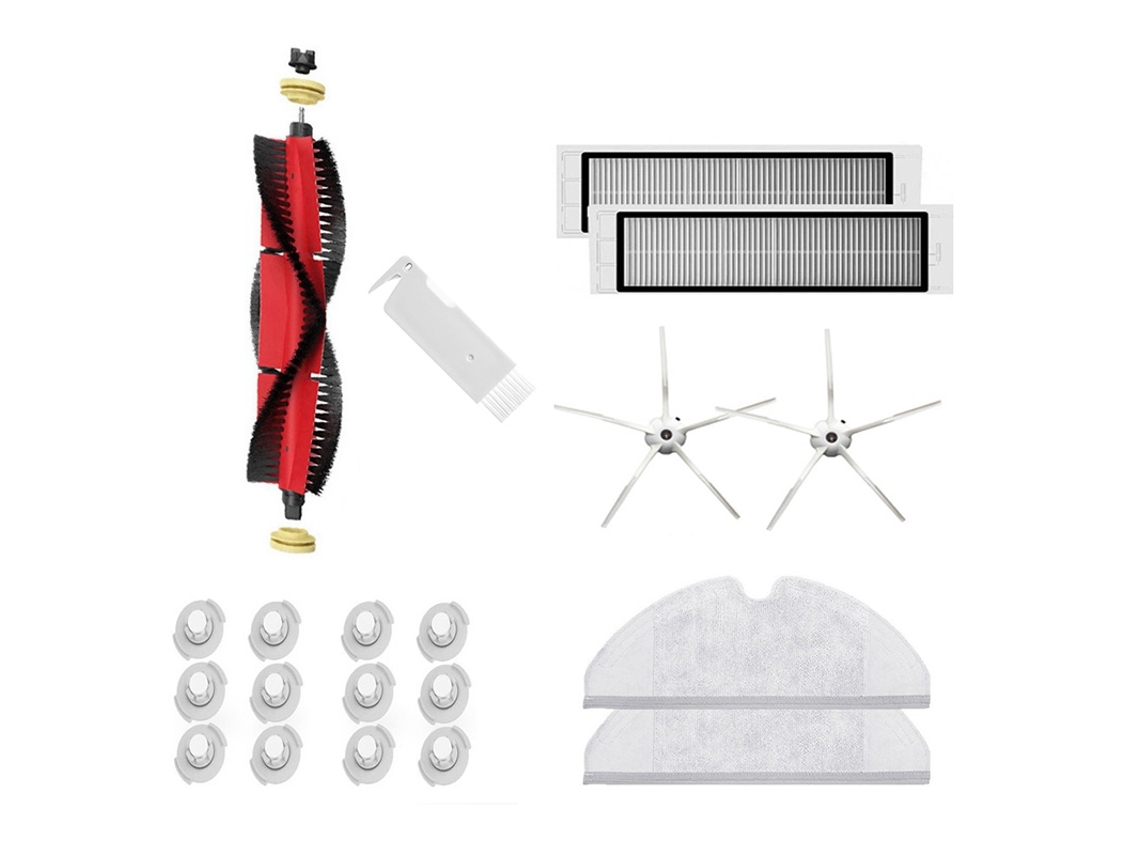 Para xiaomi roborock s4 e4 s50 s5max s6 s6max escova principal destacável, escova lateral de 5 braços filtro hepa peças de panos de esfregão