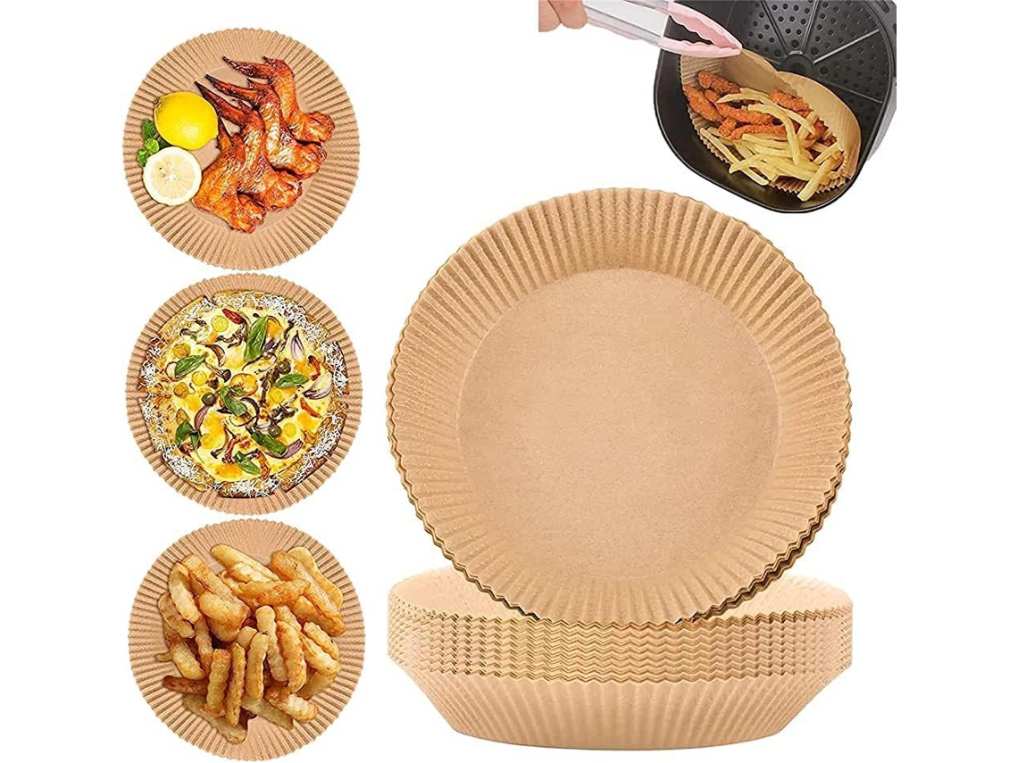 Pacote Com 400 Unidades - Papel Para Airfryer 16 Cm, Marrom