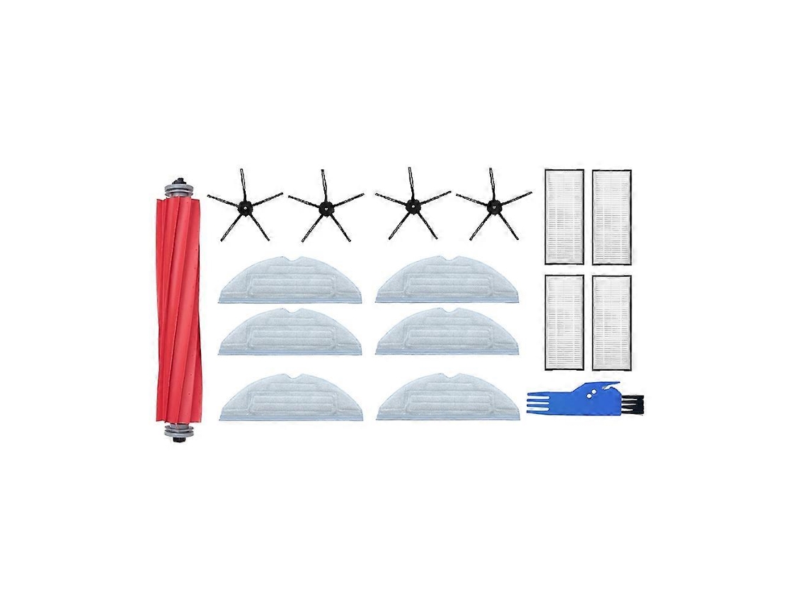 Conjunto De 16 Peças Para Aspirador De Pó Roborock S7 S70 S75 S7max S7 Maxv Ultra T7s Plus S7 Pro Ultra: Escova Principal, Lateral, Esfregão E Filtro.
