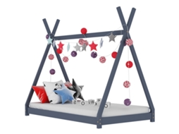 Kids Bed Frame, Kids Bed Frames Vidaxl Cinzeto Madeira De Pinho (70 X 140 Cm)