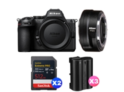 Z5 Ii + Ftz Ii + 2 Sandisk 512gb Extreme Pro Uhs ii Sdxc + 3 Nikon En el15c + Ebook “20 Dicas para Fotos Que Impressionam” NIKON