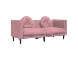 Sofa, Sofas Vidaxl Cor-de-rosa Veludo (n/a)