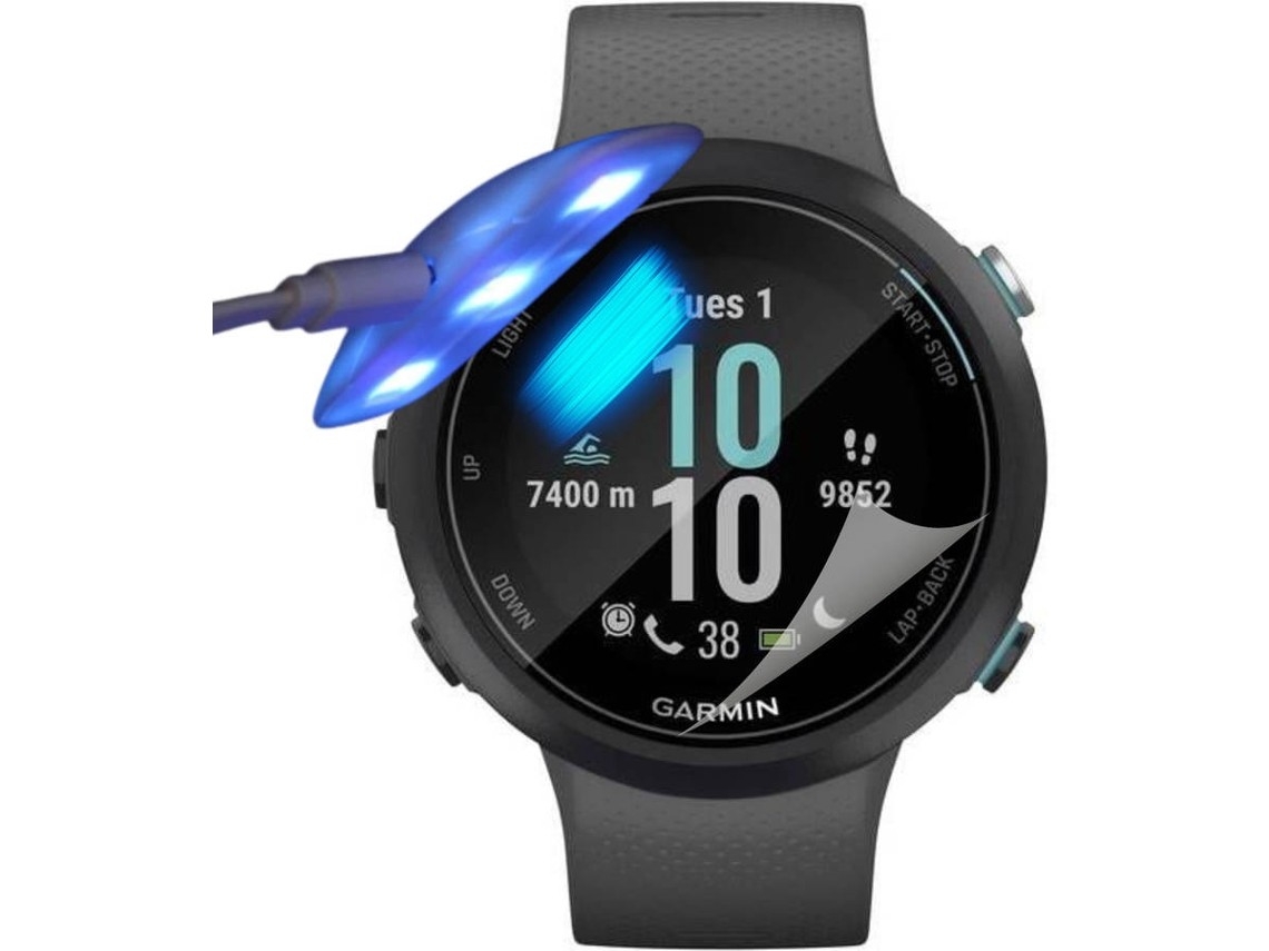 Conjunto De 4 Películas De Hidrogel Flexshield Para Garmin Swim 2 Com Lâmpada Uv.